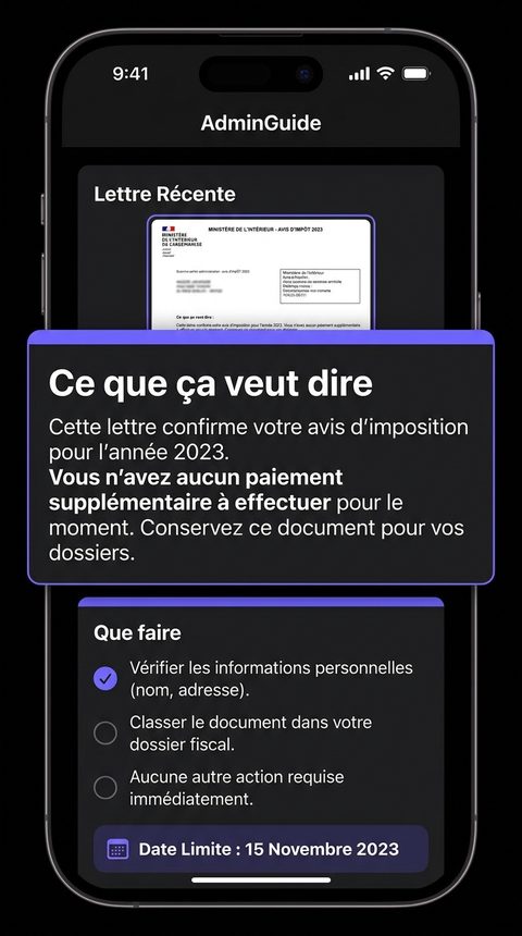 AdminGuide — capture d'écran
