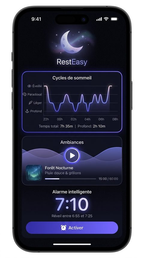 RestEasy — aperçu de l'app